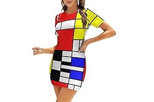 Mondrian Style Women's Dress: A Vogue Statement