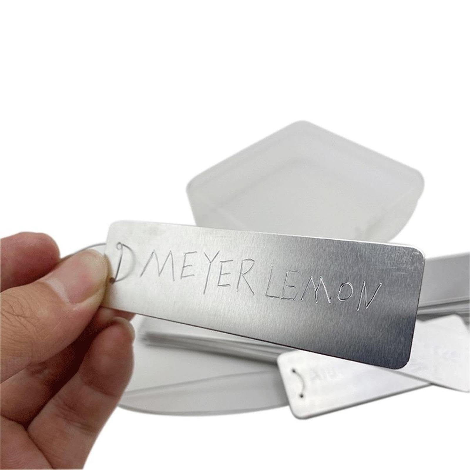 ATORSE 100Pcs Plant Labels with Metal Wires Farm Yard Aluminum Tags Blank Tree Tags-image-36