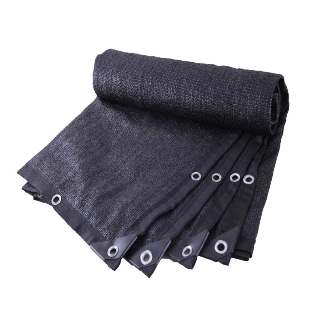 Bâche de protection solaire 85% noire avec œillets pour terrasse et jardin 2,7x6,4m
