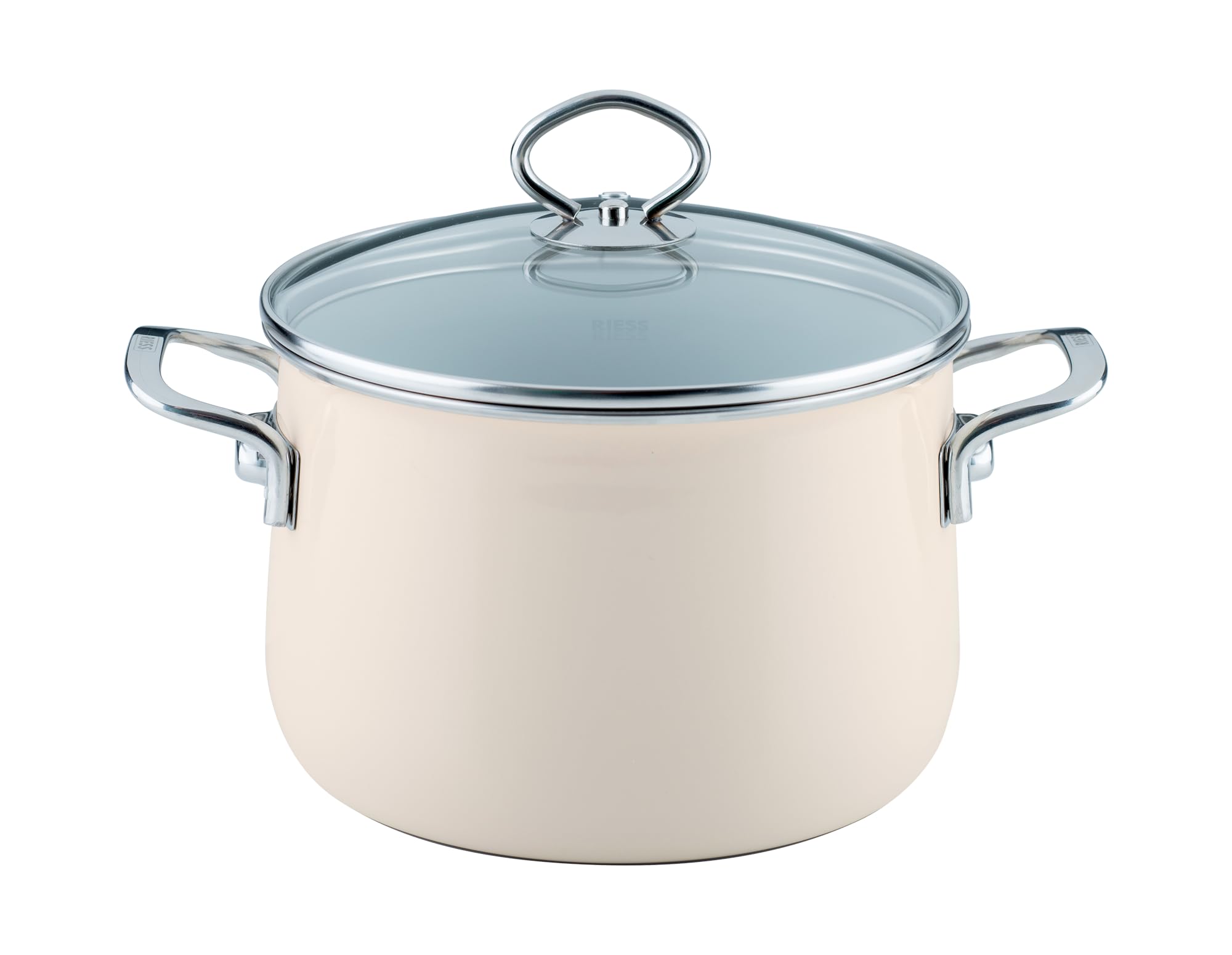 Riess Nouvelle - Avorio Top 3000 Extra Strong Saucepot with Glass Lid, Diameter-20 Cm / 4 Litre Muted