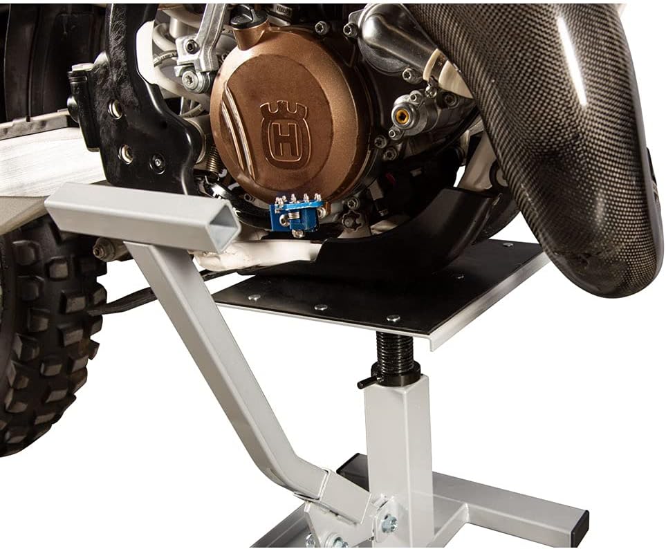Tusk Adjustable Dirt Bike Motorcycle Lift Stand – Height Adjustable Maintenance Stand for Off-Road and Motocross Service