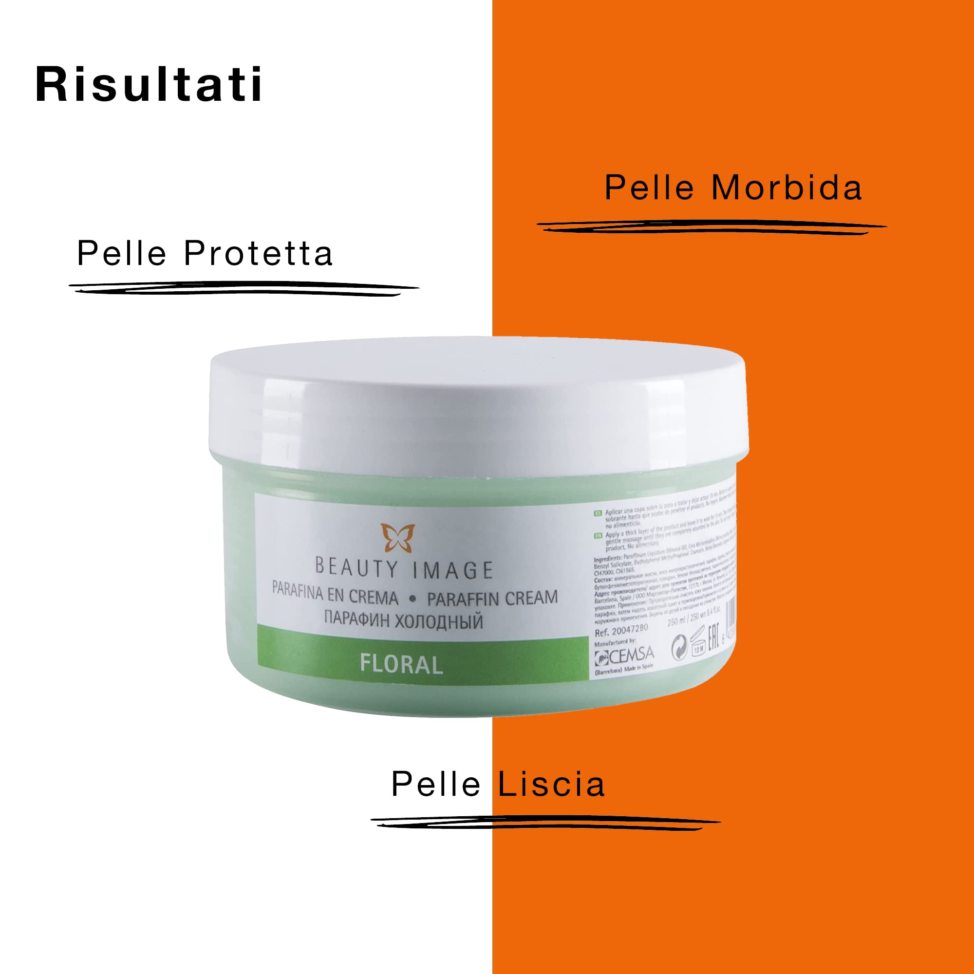 Paraffina per Mani e Piedi - Bagno di Paraffina per Mani - Trattamento Ideale per Disturbi - Effetto Crema-Sauna - 250 ml - 190 gr - Profumo Floreale