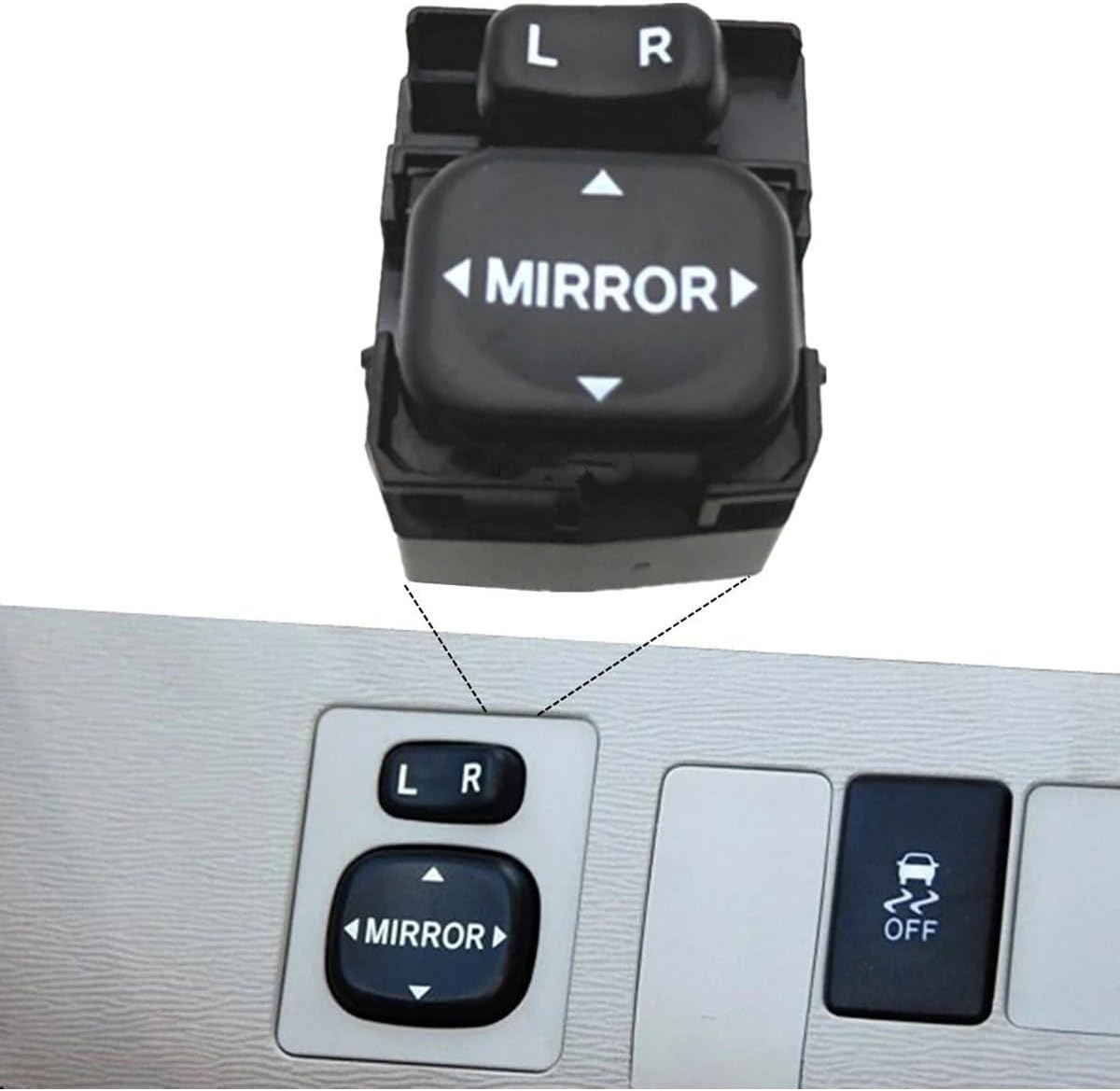 Car Rearview Mirror Switch for Corolla for Camry 84872-52040 84870-08010 84872-52030 Car Rear View Folding Mirror Control Switch Car Mirror Switch Car Rearview Mirror Control Switch