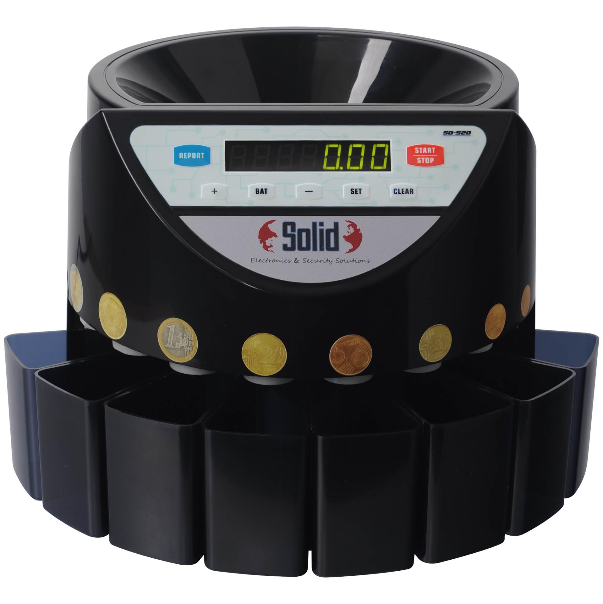 Compteuse et trieuse de pièces SOLID SD-520 pour monnaie en euros
