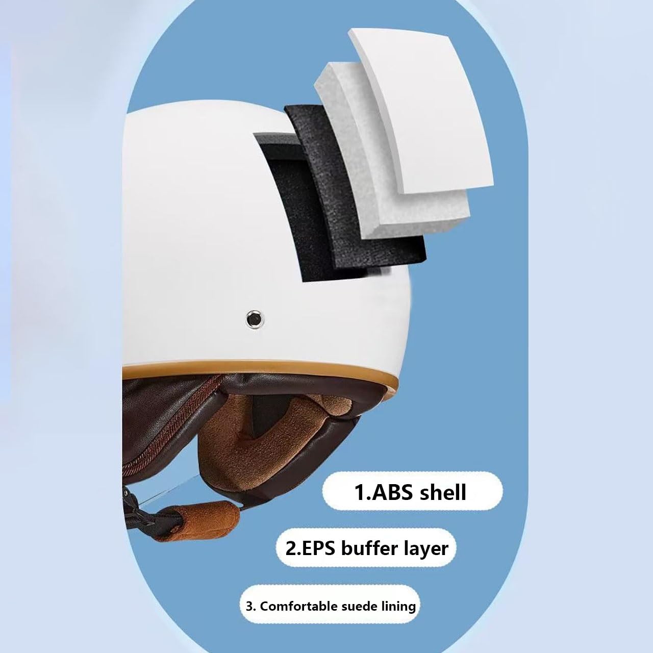 Vespa Cat Ears Motorcycle Half Helmet with Visor,Retro 3/4 Men Women Half Face Helmet for Chopper Scooter Skateboard Electric Street Moped Bicycle Open Face Helmet, DOT Approved