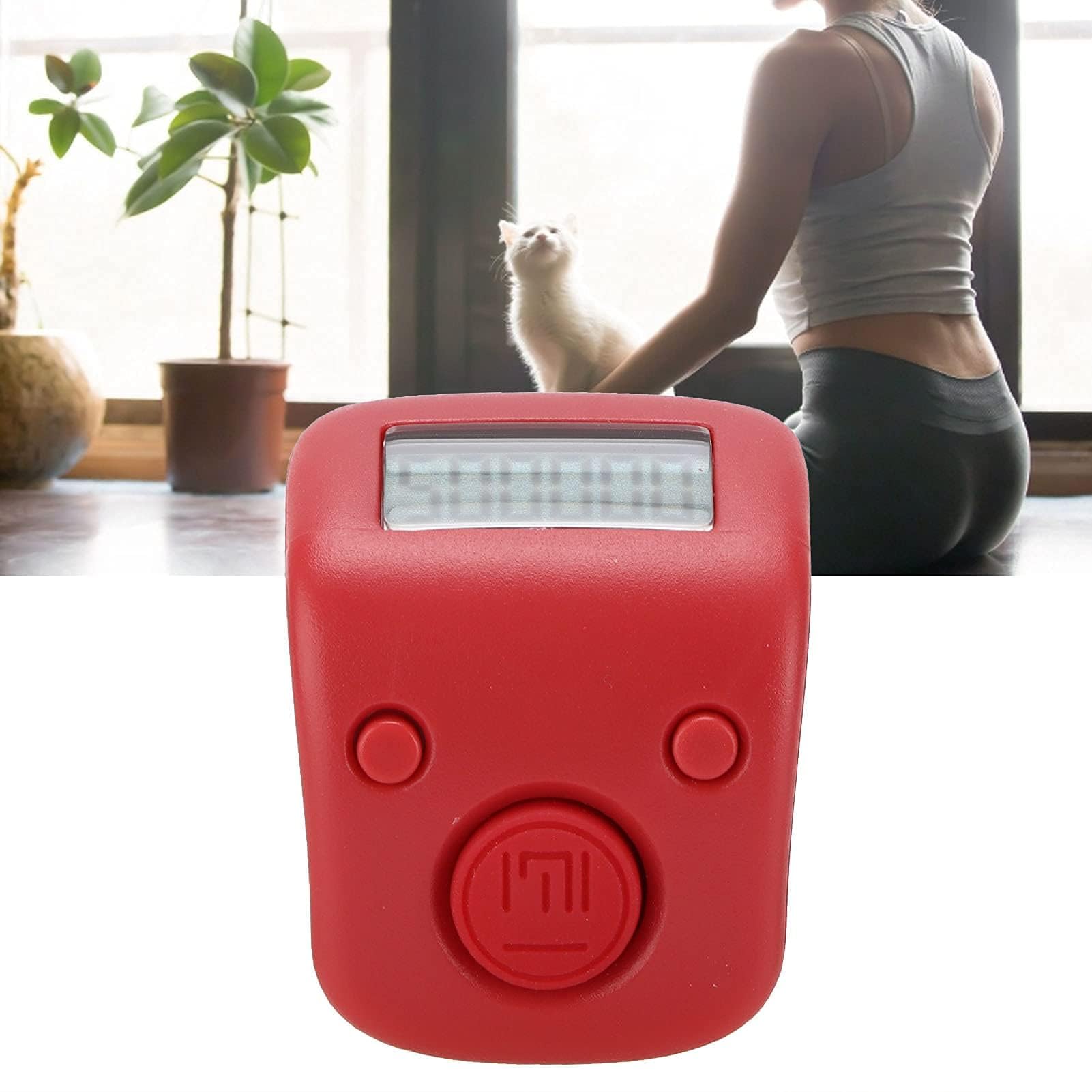 Fingerzähler Finger Counter Clicker Zähler Reihenzähler Digitale elektronische LED Fingerzähler für Inventur Sport Marketing Flugzeug muslimisches Gebet(Verheißungsvolles