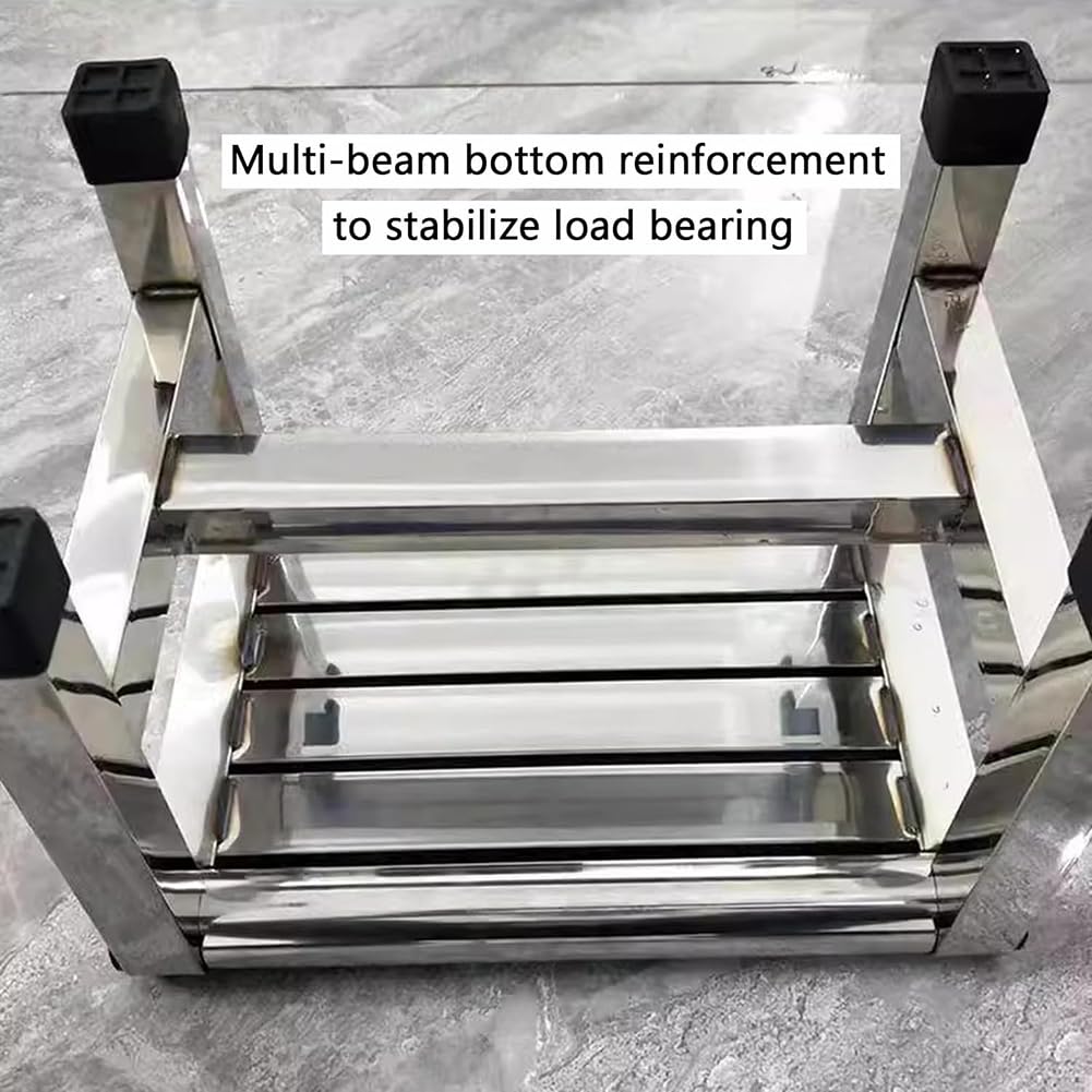 Edelstahl -Duschhockersitz, Edelstahl -Duschstuhl Mit Abgerundeten Ecken, Kapazität Von 330 Lbs, Metallbadezimmersitz Für Senioren, Leichte Nicht Schlechte Badebank,2xl