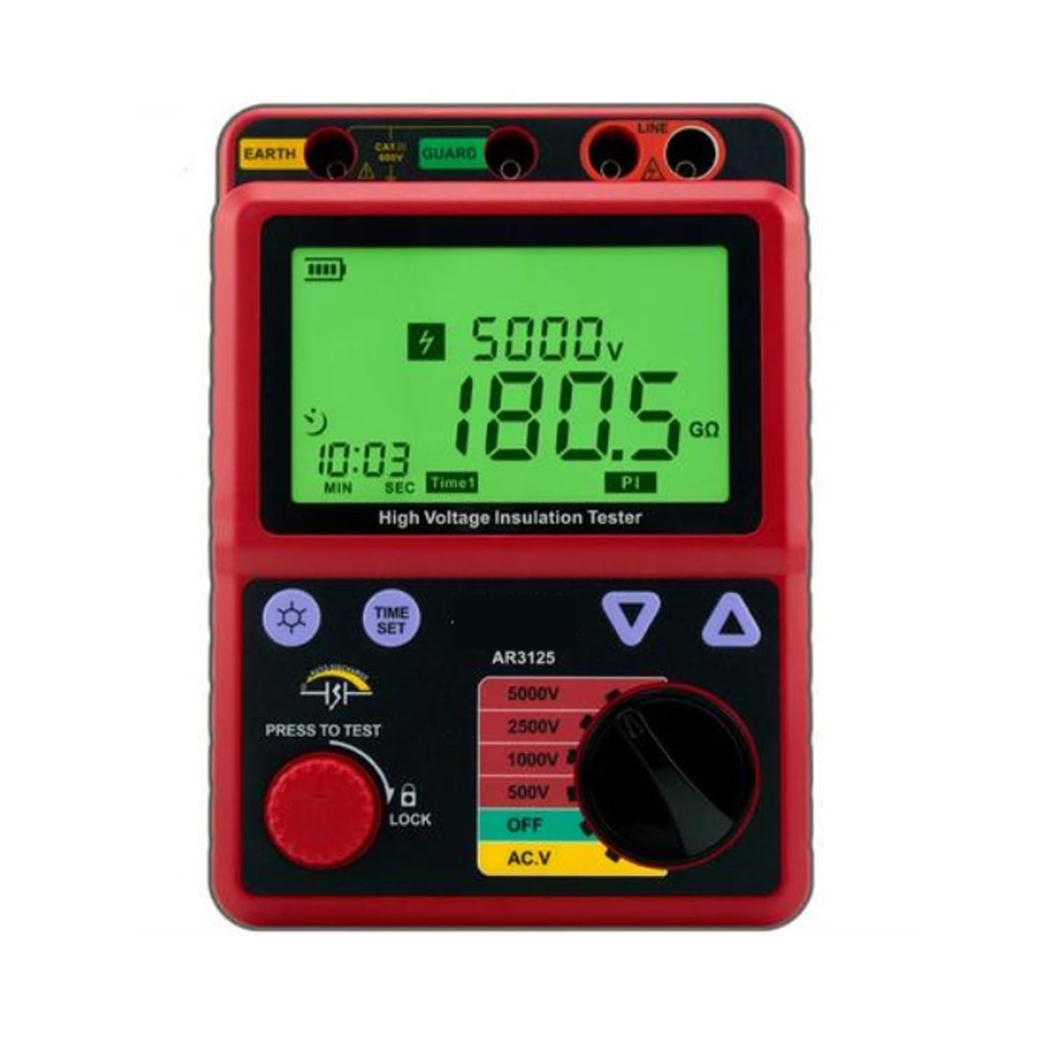 Miernik rezystancji, 500~5000 V Megohmometr Tester odporności izolacji wysokiego napięcia AR3125