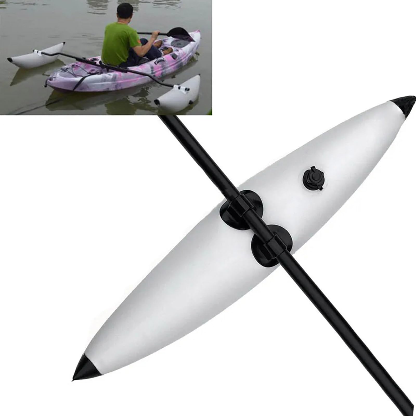Sistemi stabilizzatori galleggianti da Pesca per Barche da Kayak, stabilizzatori galleggianti gonfiabili in PVC per Kayak, stabilizzatori per Canoe d ' Acqua