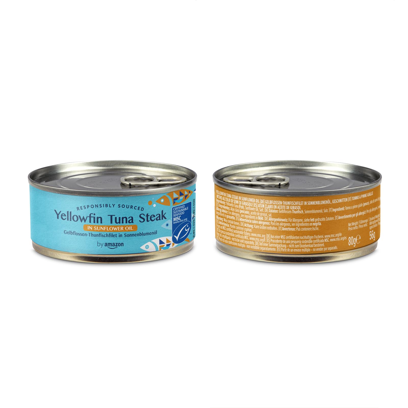 Atún Claro En Aceite De Girasol, 6x80g