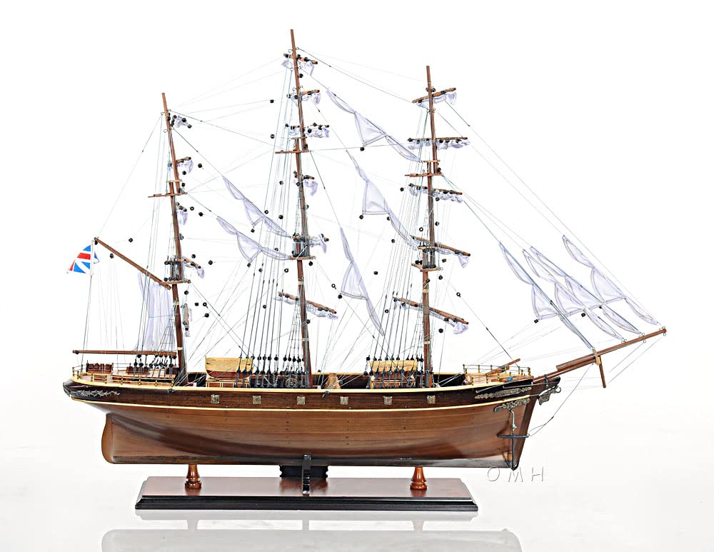 Old Modern Handicrafts Cutty Sark Clipper Ship Model - Fully Assembled Ship Model - Exquisite Decorative Piece for Home & Office- 34.0L x 12.0W x 27.5H Inches - Image 6