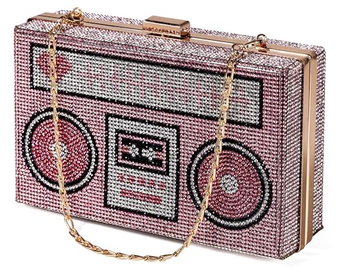 Image of Women Retro Crossbody Bag Rhinestone Fun Unique Evening Clutch Purses for Women