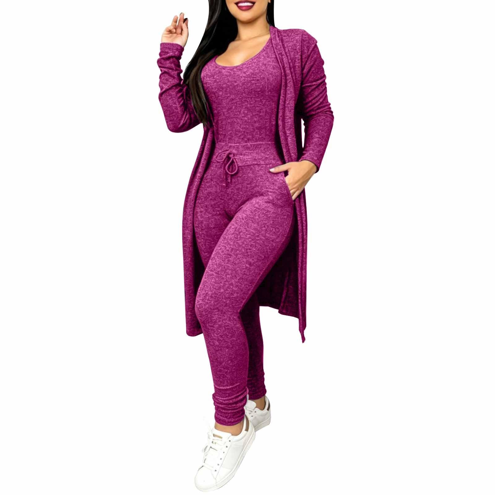 Ensemble 2 pièces en tricot pour femme - Combinaison de loisirs moderne et