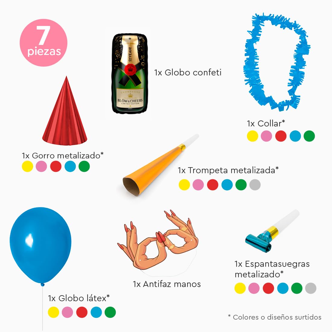 BOLSAS DE COTILLÓN Para Fiestas Gran Variedad Y Envío Rápido En 24h. . Artículos