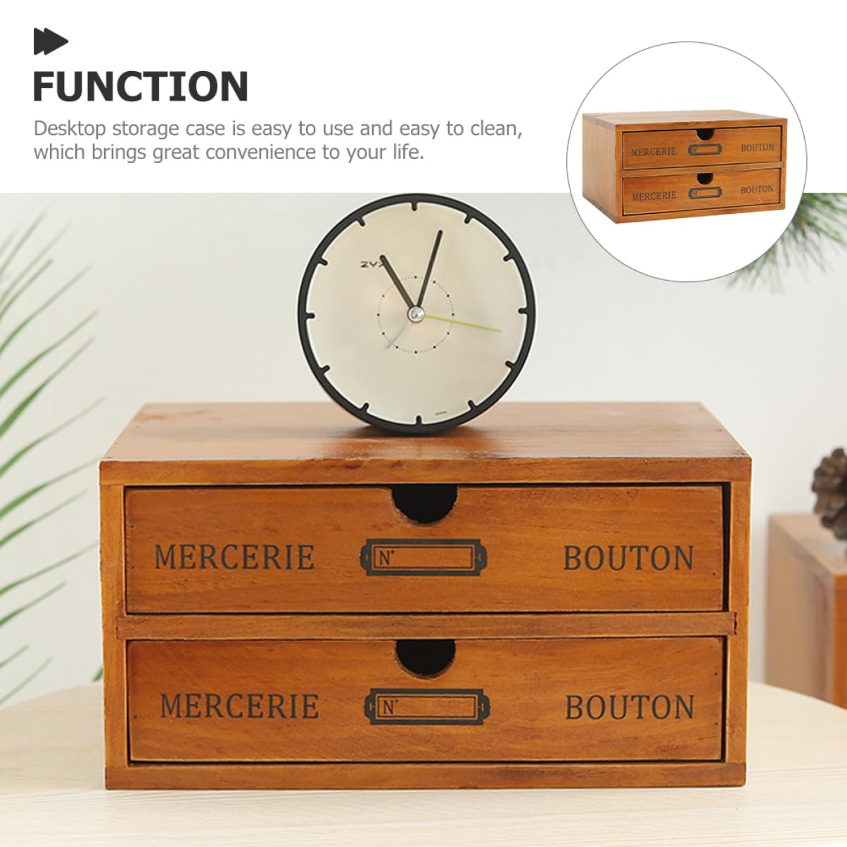 Alipis Organisateur De Bureau Avec Boîte De Rangement Vintage Multi-couches Pour Cosmétiques Et Fournitures De Bureau Pratique Pour Maison