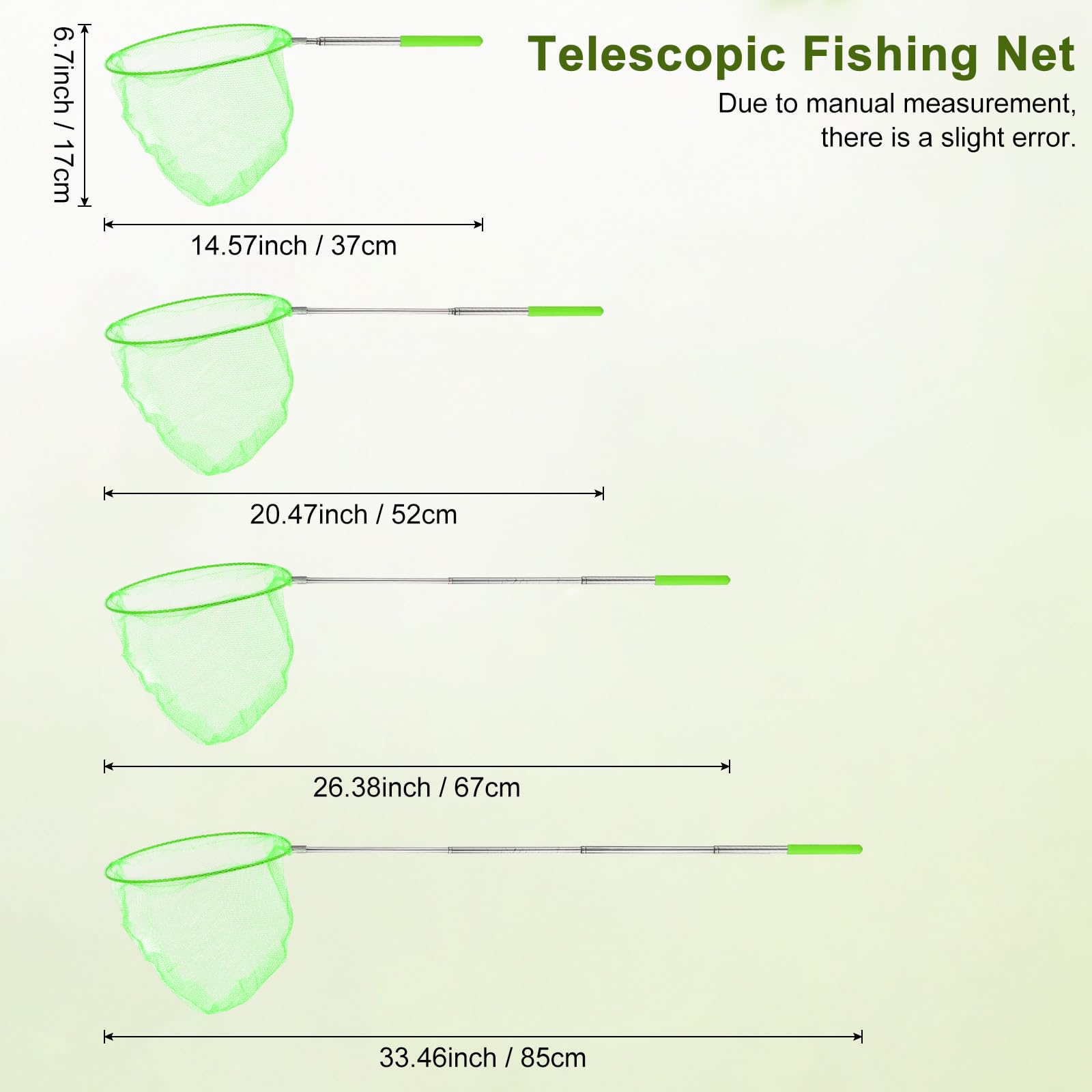 M METERXITY 1 ensemble de filet de pêche télescopique pour adolescents, extensible de 48 cm, poignée réglable, petits filets avec seau pour attraper les insectes/petits poissons/crevettes/aquarium | Manipuler les petits filets avec seau pour attraper les