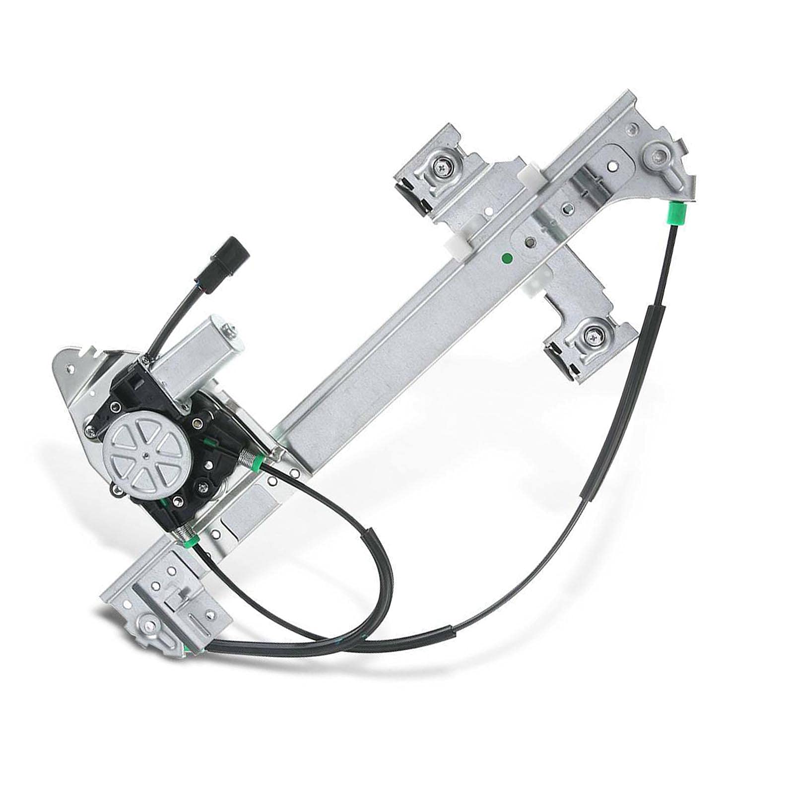 YHTAUTO Rear Power Window Regulator Driver Side with 2-Pin Motor Assembly for Chevy Trailblazer & GMC Envoy & Buick Rainier & Isuzu Ascender & Saab 9-7x, 2002-2009, Sport Utility Only