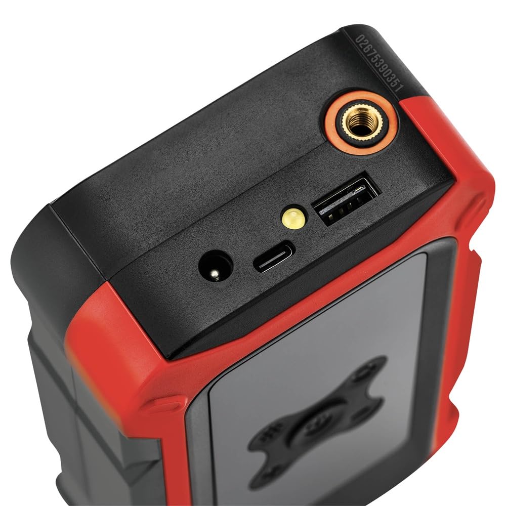 Compressore portatile ad aria 4800mAh per pneumatici auto moto bici palla ecc. COMPATIBILE CON BMW K 100 RS 16V. ABS gonfiaggio e sgonfiaggio 4 in 1 Ricaricabile Wireless TORCIA–POWER BANK