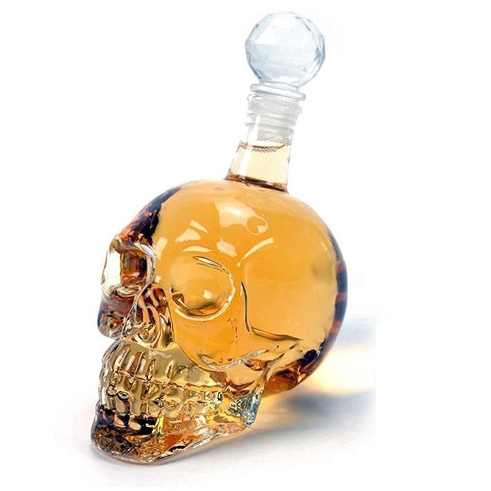 SMGI Skull Decanter - 125ml, Skull Head Vodka Scotch Whiskey Wine Drinking Glass  Bottle Decanter Skull Shaped Wine Bottle 125 ml (Transparent) : Amazon.in:  Home & Kitchen