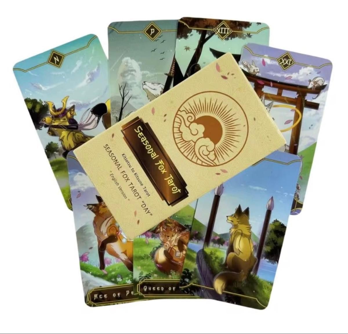 Amazon.co.jp: 季節のキツネタロット SEASONAL FOX TAROT 海外版 占い