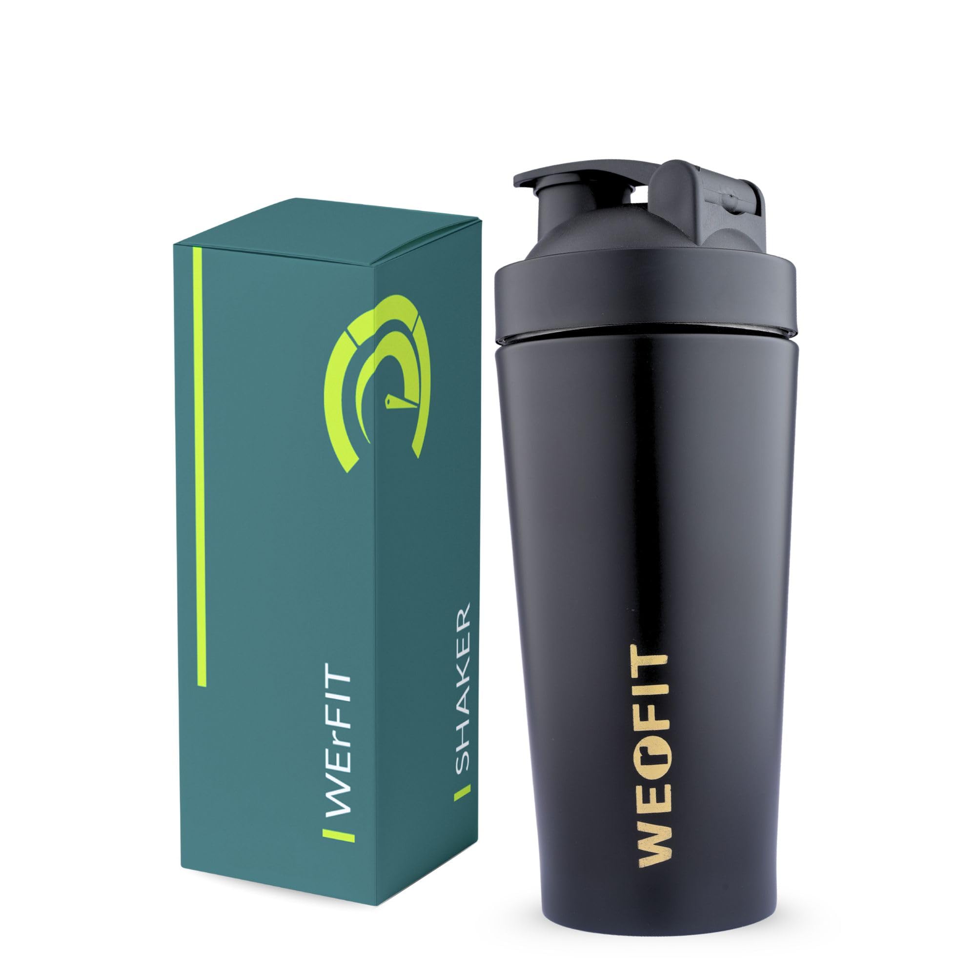 WERFIT Stainless Steel Protein Shaker Bottle for Pre-Post Workout | Water Bottle | Leak Proof Gym Shaker for Men & Women-image-40