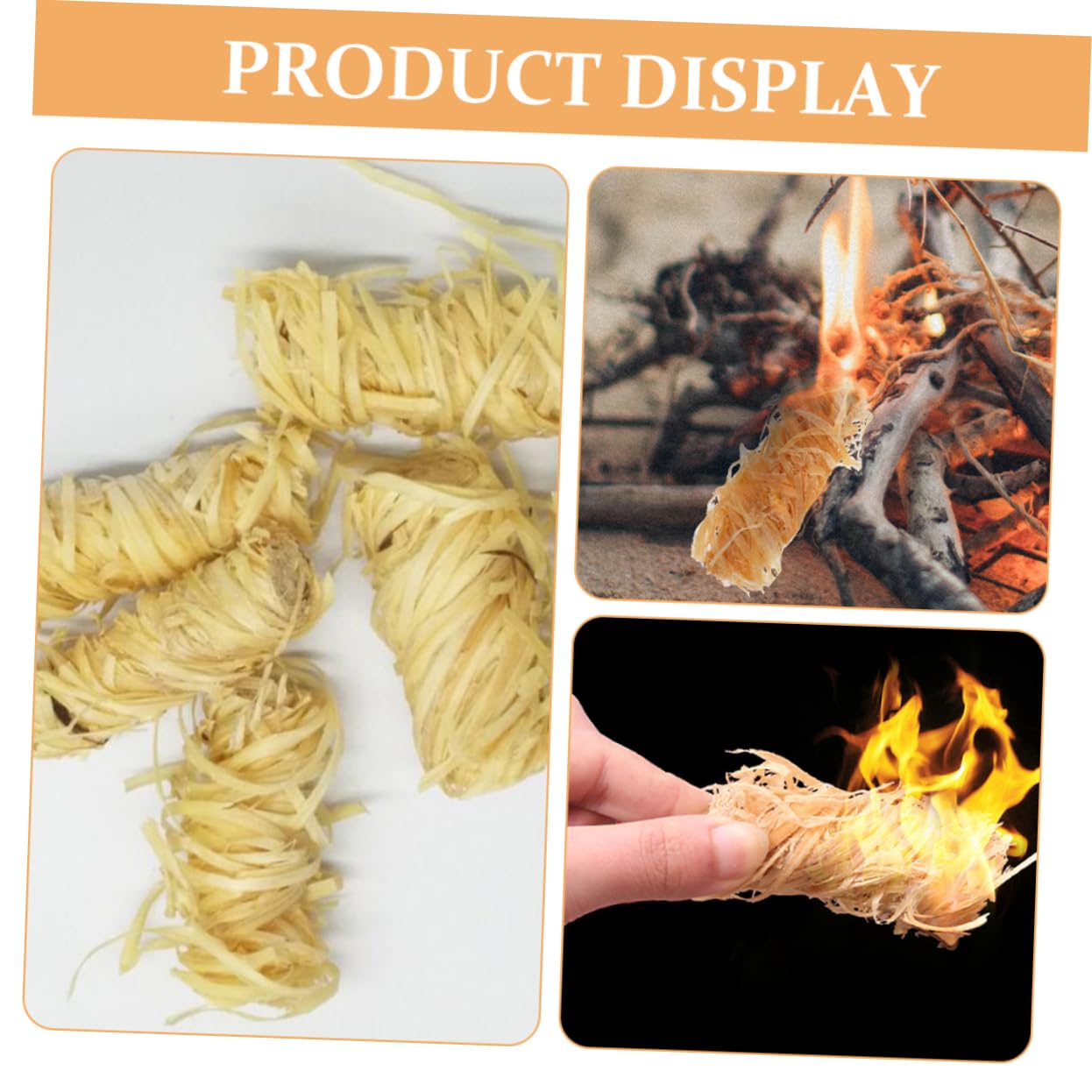 Happyyami de Iniciadores de Fuego de Madera Natural Cera para Encender Carbón Rápido 50 Piezas Resistentes al Clima, Ideales para Actividades al Aire Libre y Barbacoas