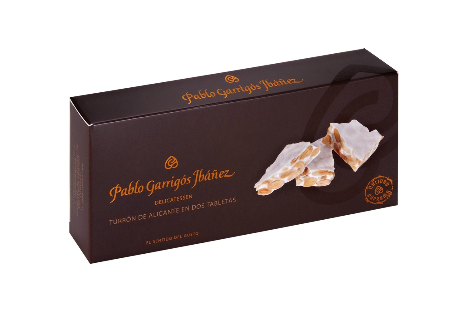 Pablo Garrigós Ibáñez Delicatessen Turron de Alicante ( Crunchy Almond Turron ) 10.5 oz ( 300 grams) (Pack of 1)