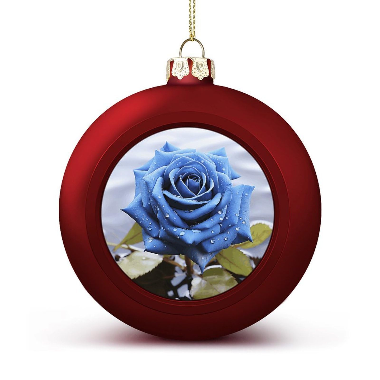 Boule de Noël rose bleue pour une décoration romantique réussie