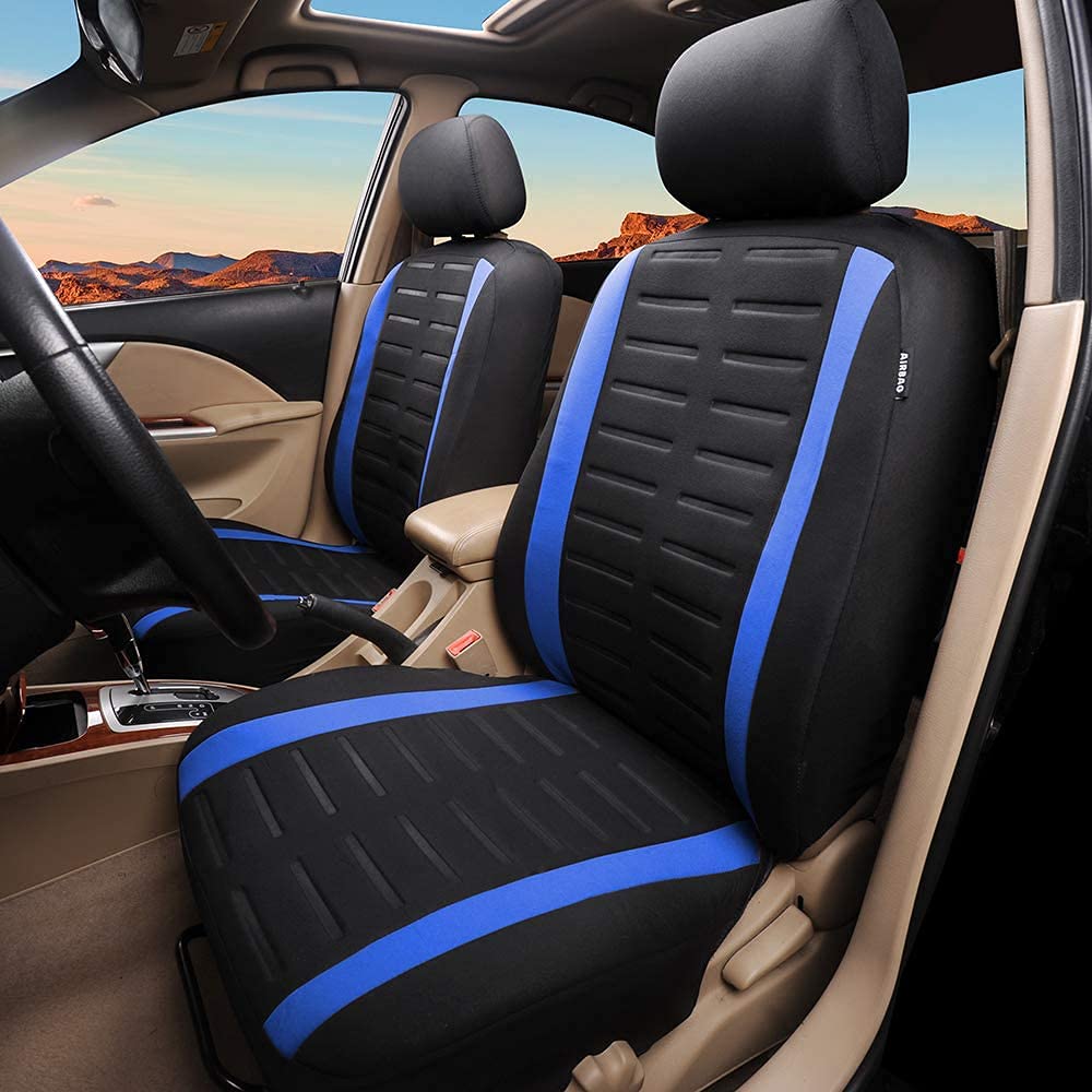 Car Seat Covers For Jeep Cherokee 1999-2023 - Premium Nappa Leather, Side Airbag Compatible, Black