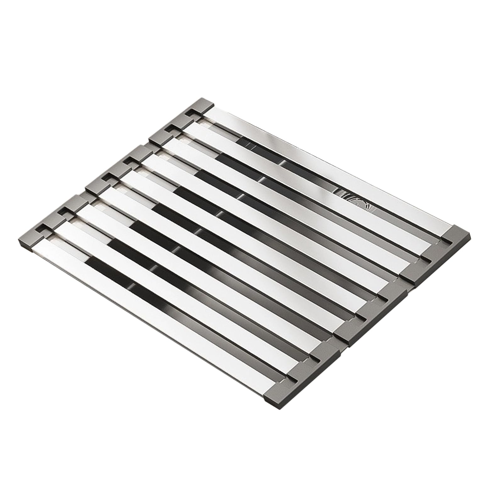 Bbajszx Expandable Dishes Drying Rack Over the Sink Sink Kitchen Accessories Rolling Up Stainless Steel Drainer Expandable Dishes