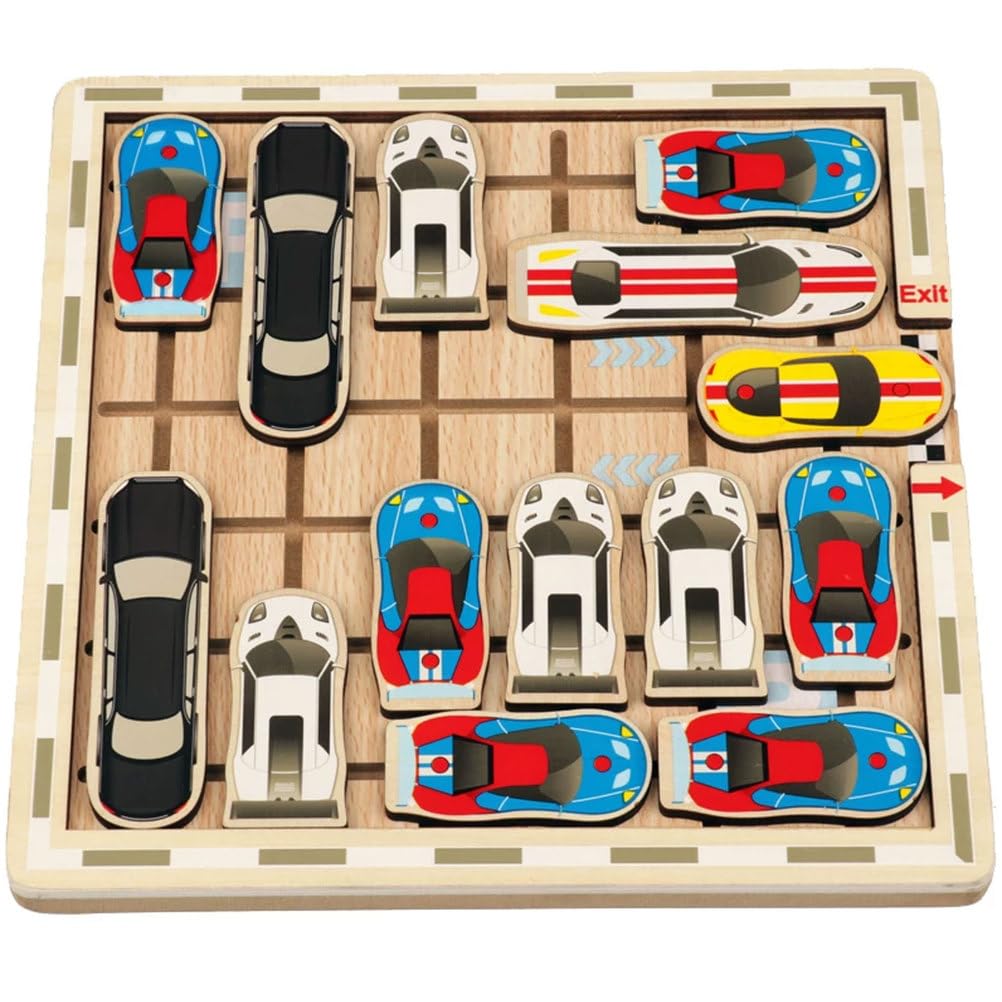 Jeu Puzzle logique d'évasion Bois Montessori Voiture