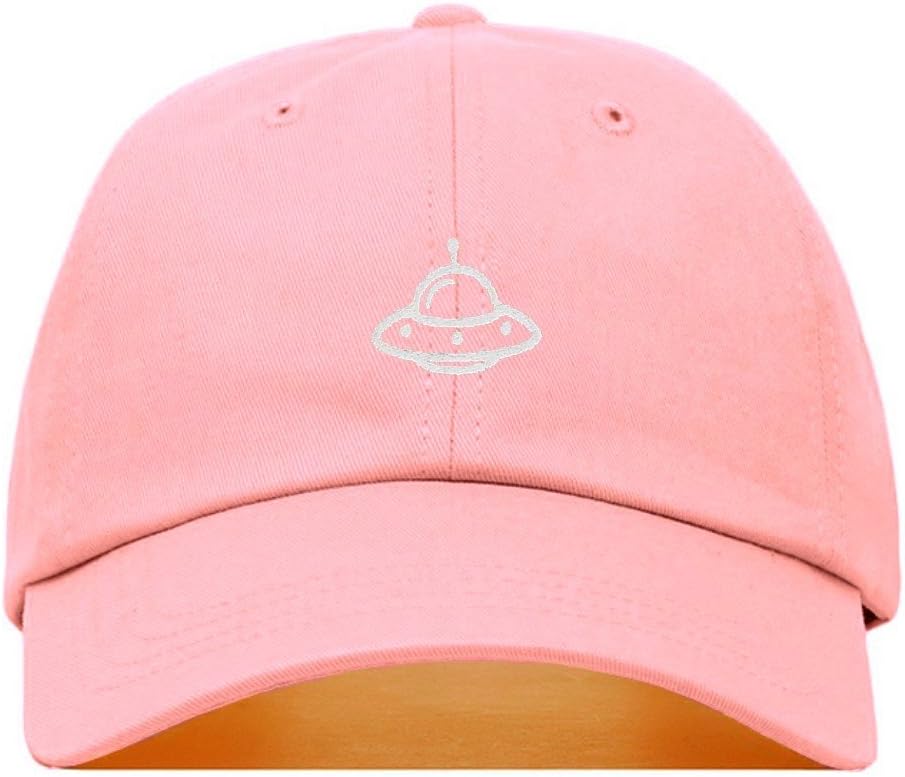 Spaceship Baseball Hat, Embroidered Dad Cap, Unstructured Soft Cotton, Adjustable Strap Back (Multiple Colors)