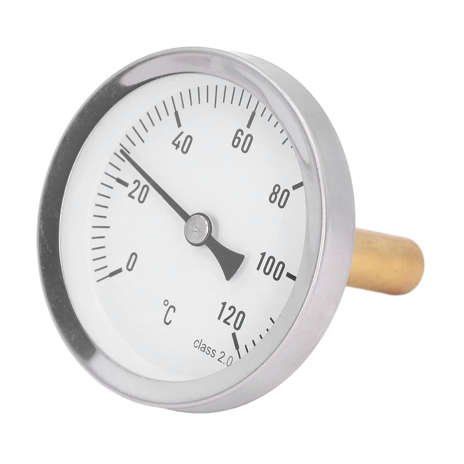 Termometro con Quadrante, da 0 a 120 °C Display con Quadrante da 63 Mm Termometro Tipo Puntatore per Barbecue, Indicatore di Temperatura Bimetallico Resistente All'Acqua per Cucinare