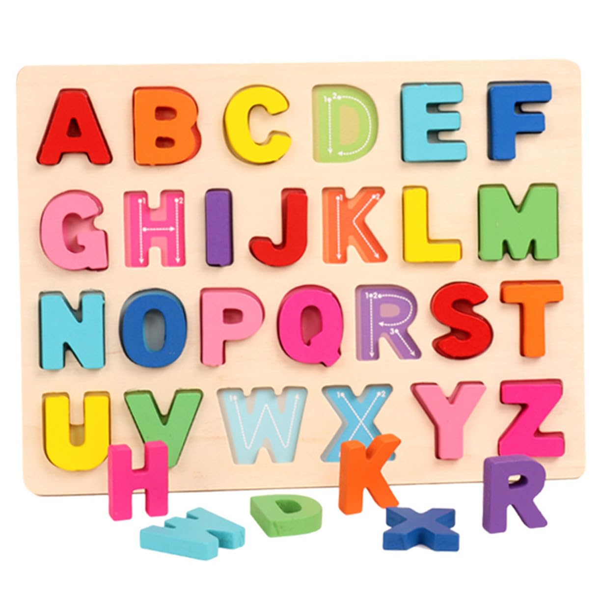 Puzzle Numeri e Lettere in Legno per Bambini, Gioco Didattico | Apprendimento Dell’addizione, Coordinazione Occhio-mano, Set 1 Pezzo per Uso Educativo