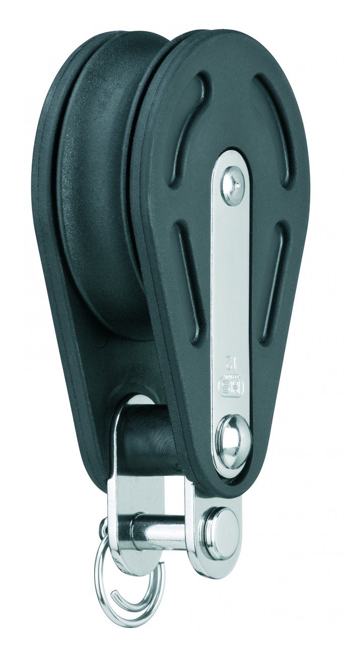 Mastfussblock Gleitlager 12 mm - 1 Rolle