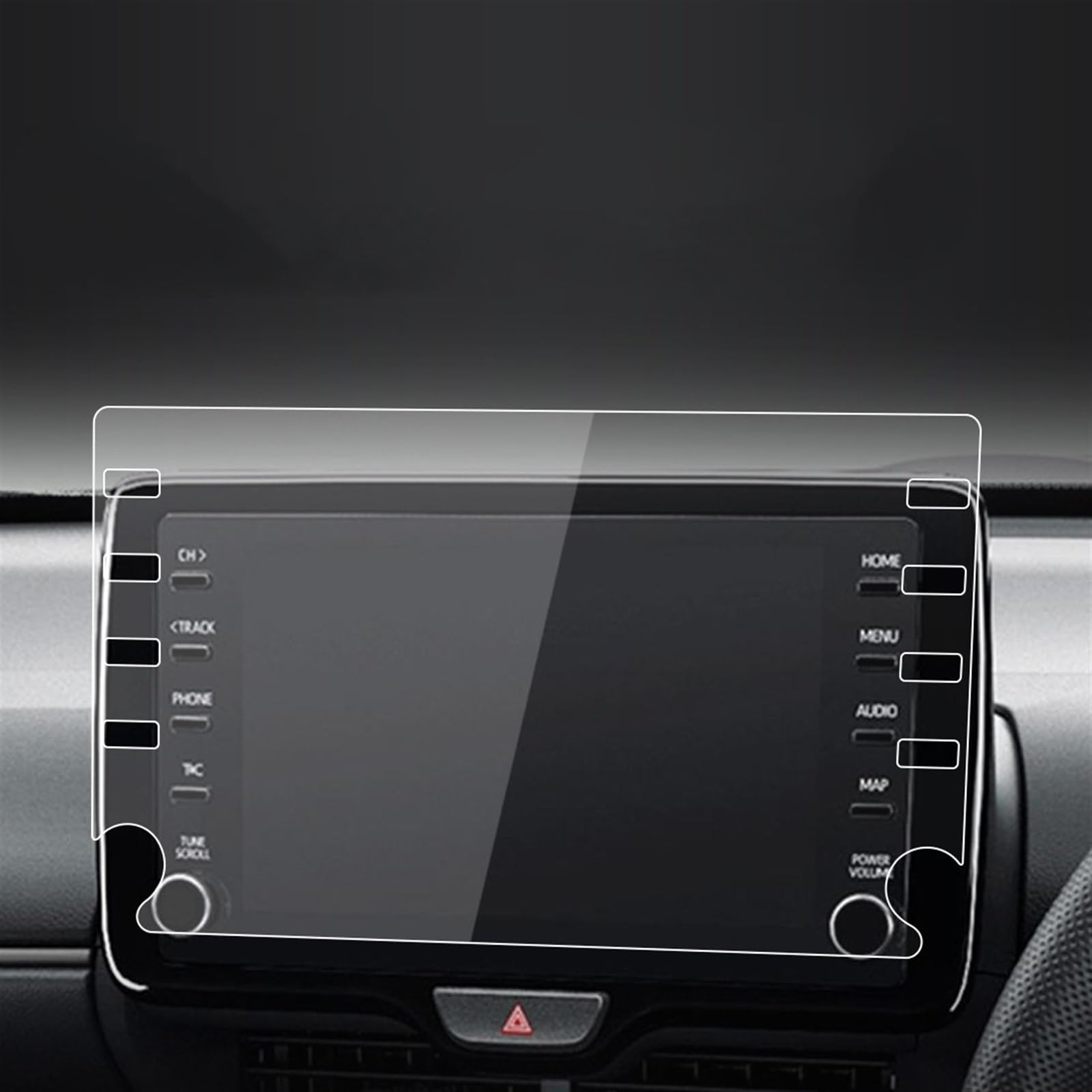 Pellicola Protettiva in Vetro temperato per Console Centrale, Compatibile con Toyota Yaris Cross 2022 (Colore: 20-22)