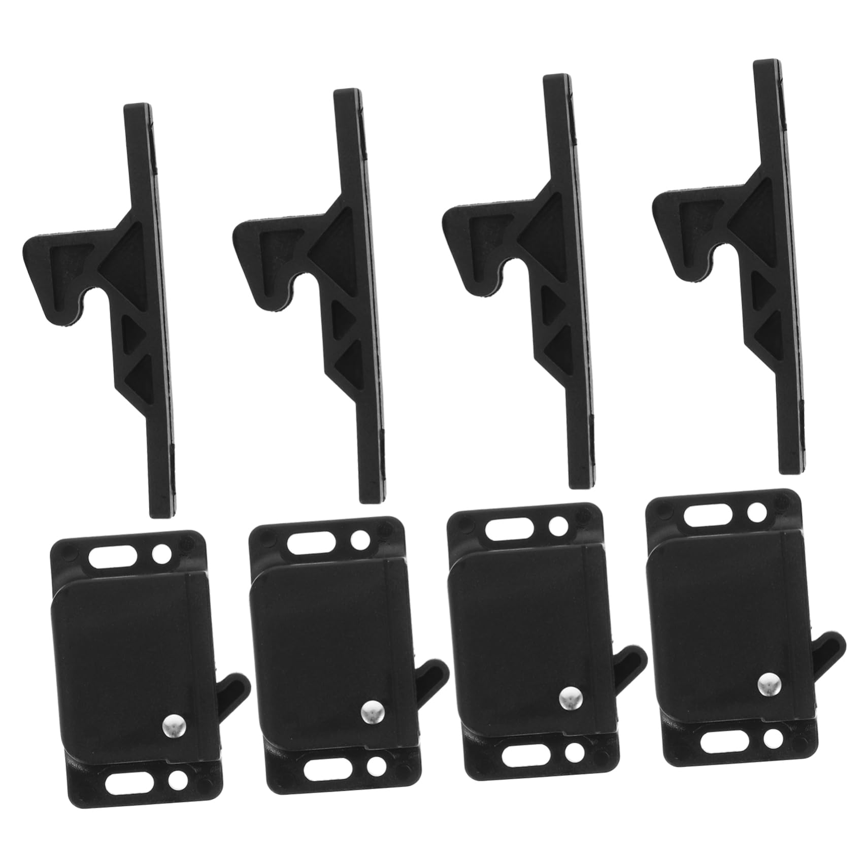 ABOOFAN 20 Juegos Cerradura Para Vehículos Recreativos Reemplazo Cámping Pestillos y Cerrojos De Puertas Pestillo De Gabinete Atrapar Guardián Cierre De Pestillo Llave Abdominales Negro