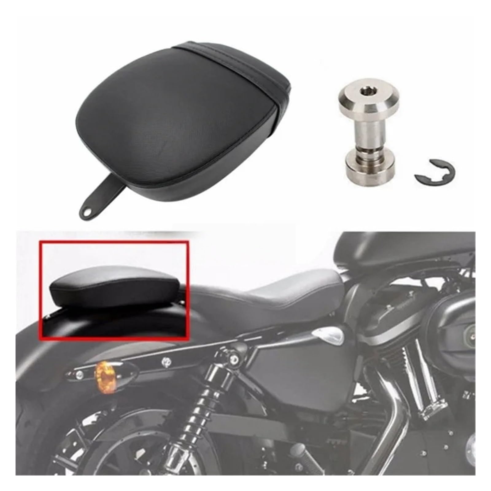 motociclo Sella Piatta Moto Posteriore Passeggero Rilievi Del Sedile Cuscino Sella Per Sportster XL 48 72 2010-2015 Parti Di Ricambio Accessorio