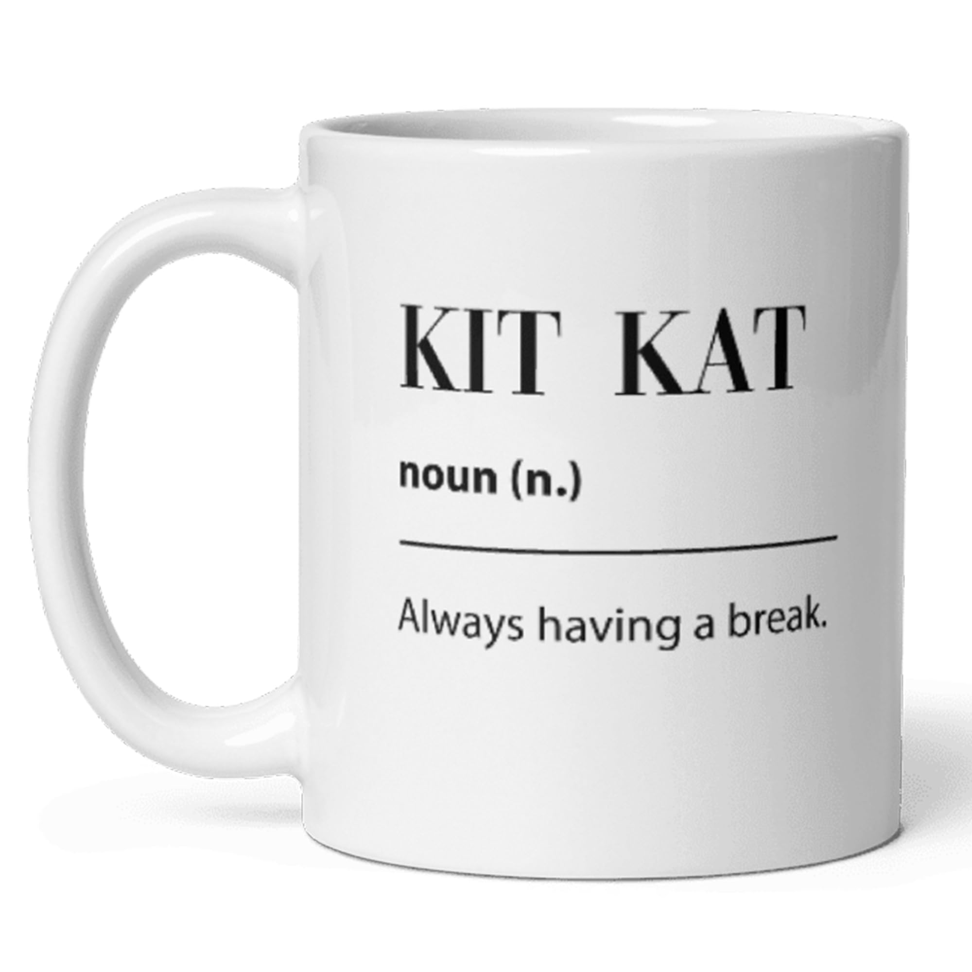 Confidently Quirky - Funny Kit Kat Joke Colleague White Mug, coworker birthday Gift, Funny secret Santa, Leaving Gift, Joke colleague For Man and Woman