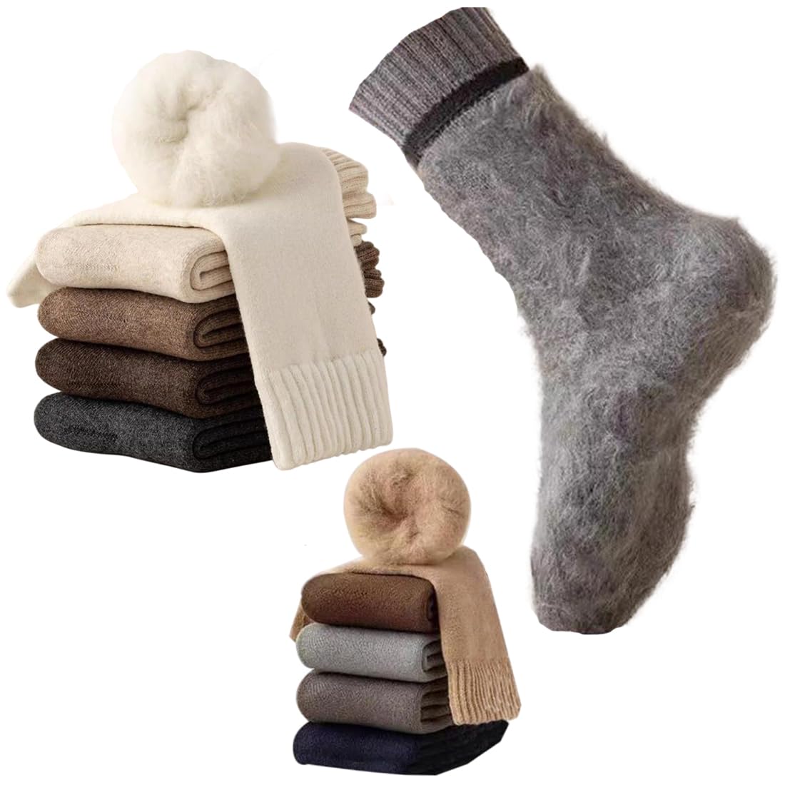 Calcetines cálidos para hombre, 14 pares grandes, invierno, mezcla de colores térmicos, lana para hombres, para senderismo, esquí, ocio, trabajo
