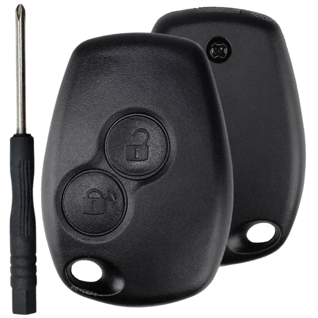 Keycept™ Premium 2 Button Remote Key Shell for Renault Duster, Logan, Lodgy, Kwid, Nissan Terrano, Mahindra Verito - Durable Key housing/Body/case Replacement.-image-20