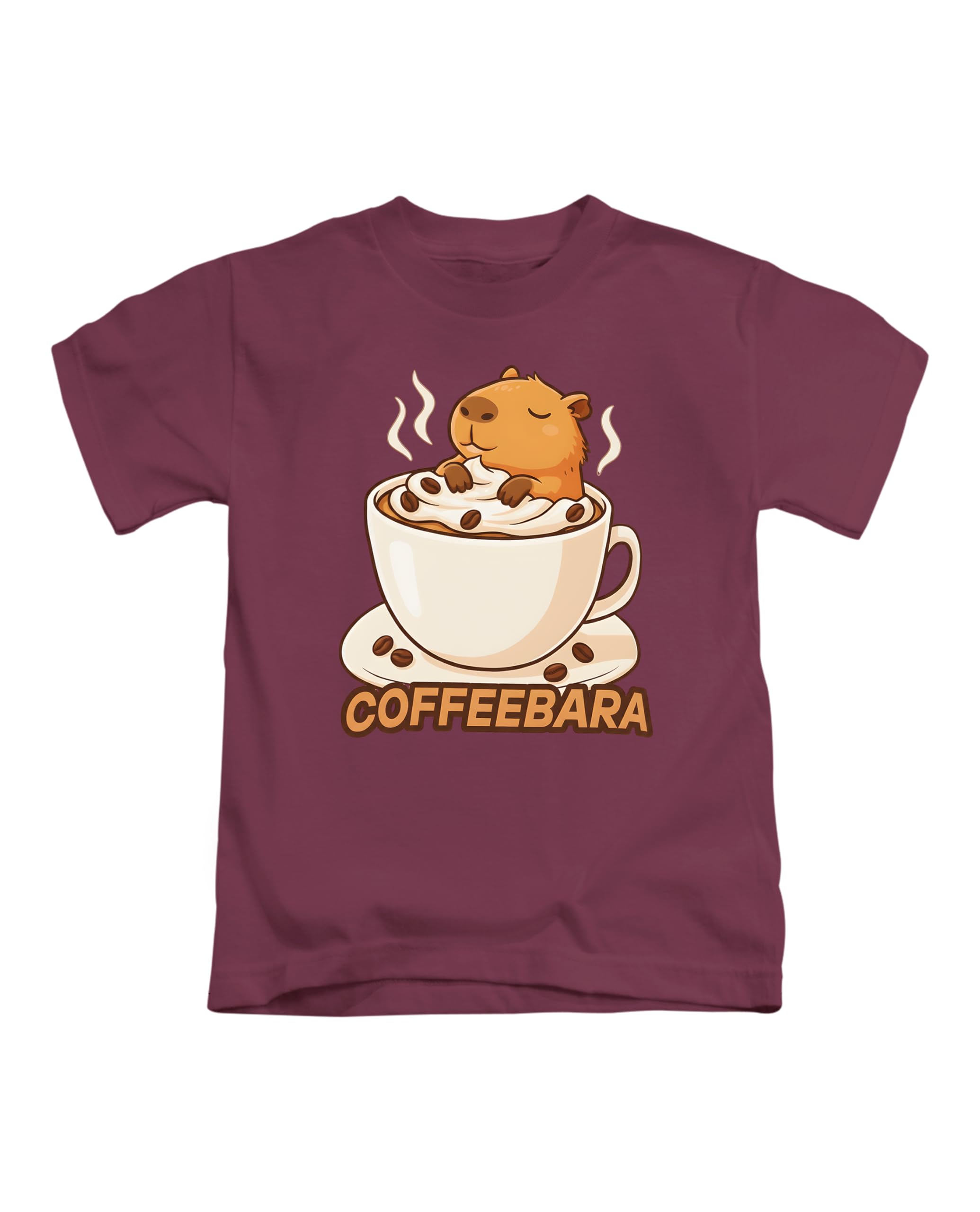 Taylor Brown Unisex Maroon Coffee Coffeebara Capybara Meme Weird Silly Funny Animal Humerous Pun Cute Cool Tee T-Shirt Funny T Shirt Top