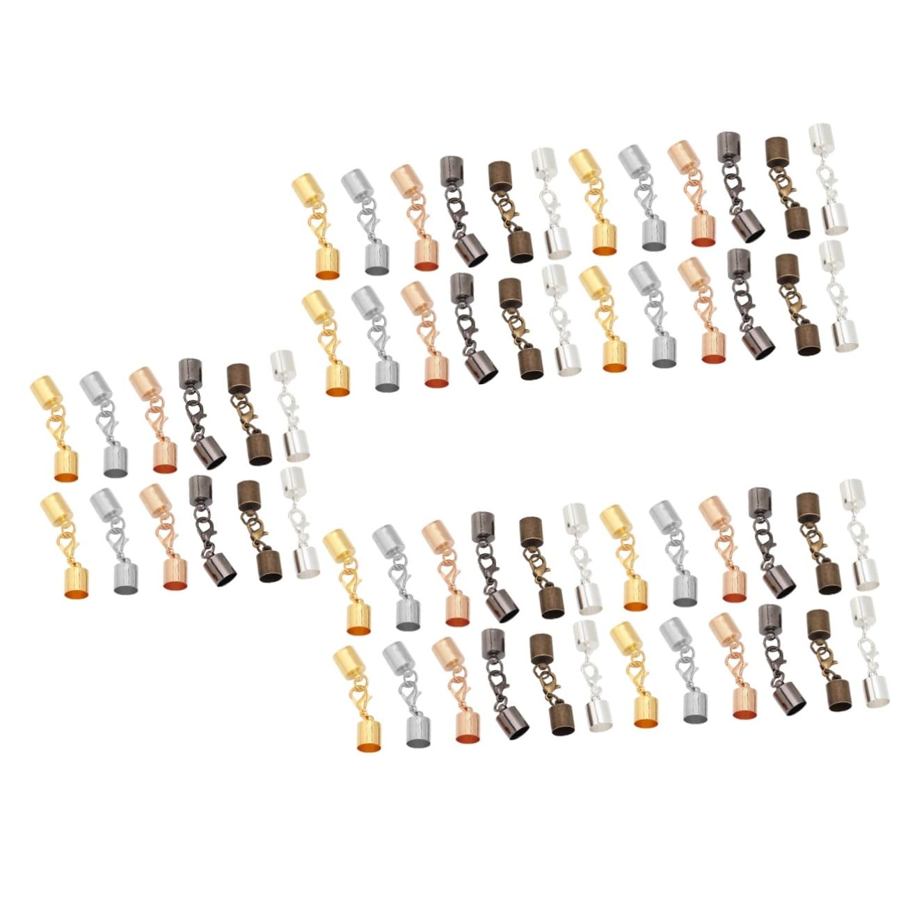 NUOBESTY 300stücke Lobster Clasp Pack Metallverschluss Für Schlüsselanhänger Und Schmuck Weißgold Antikgrün Kc Für Armbänder Und Halsketten Basteln