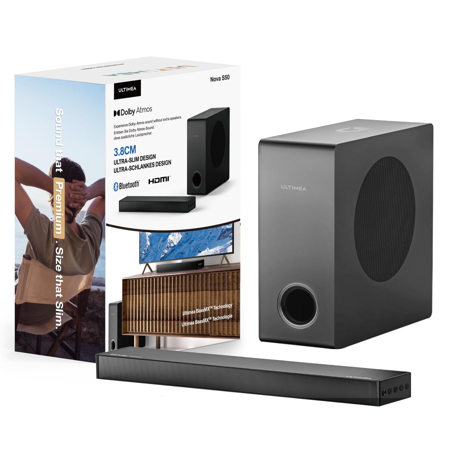 Buy ULTIMEA Dolby Atmos Sound Bar for TV, 3D Surround Sound System for