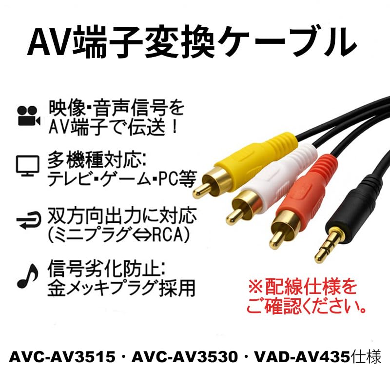 Amazon | 3Aカンパニー 4極ミニ-AV変換ケーブル 1.5m φ3.5mm-RCA×3 AVC