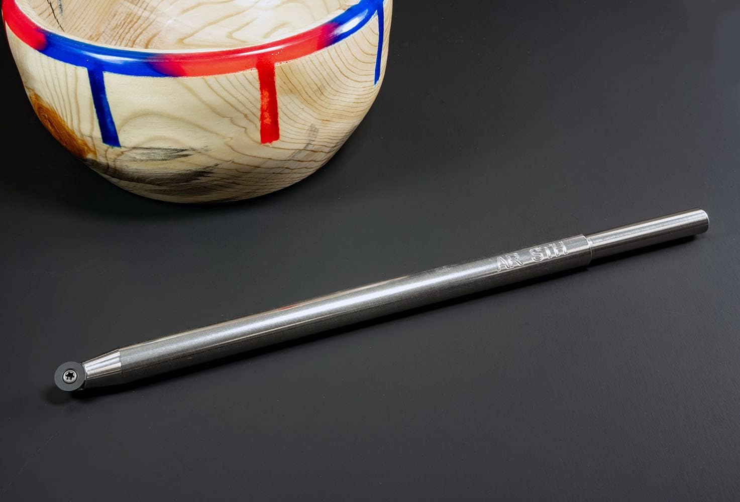 Simple Woodturning Tools Acrylic/Resin Simple Turning & Hollowing Carbide Tool for Acrylic/Resin/Hybrid Projects on a Wood Lathe - USA Made, Stainless Steel, 12" Long (Unhandled)
