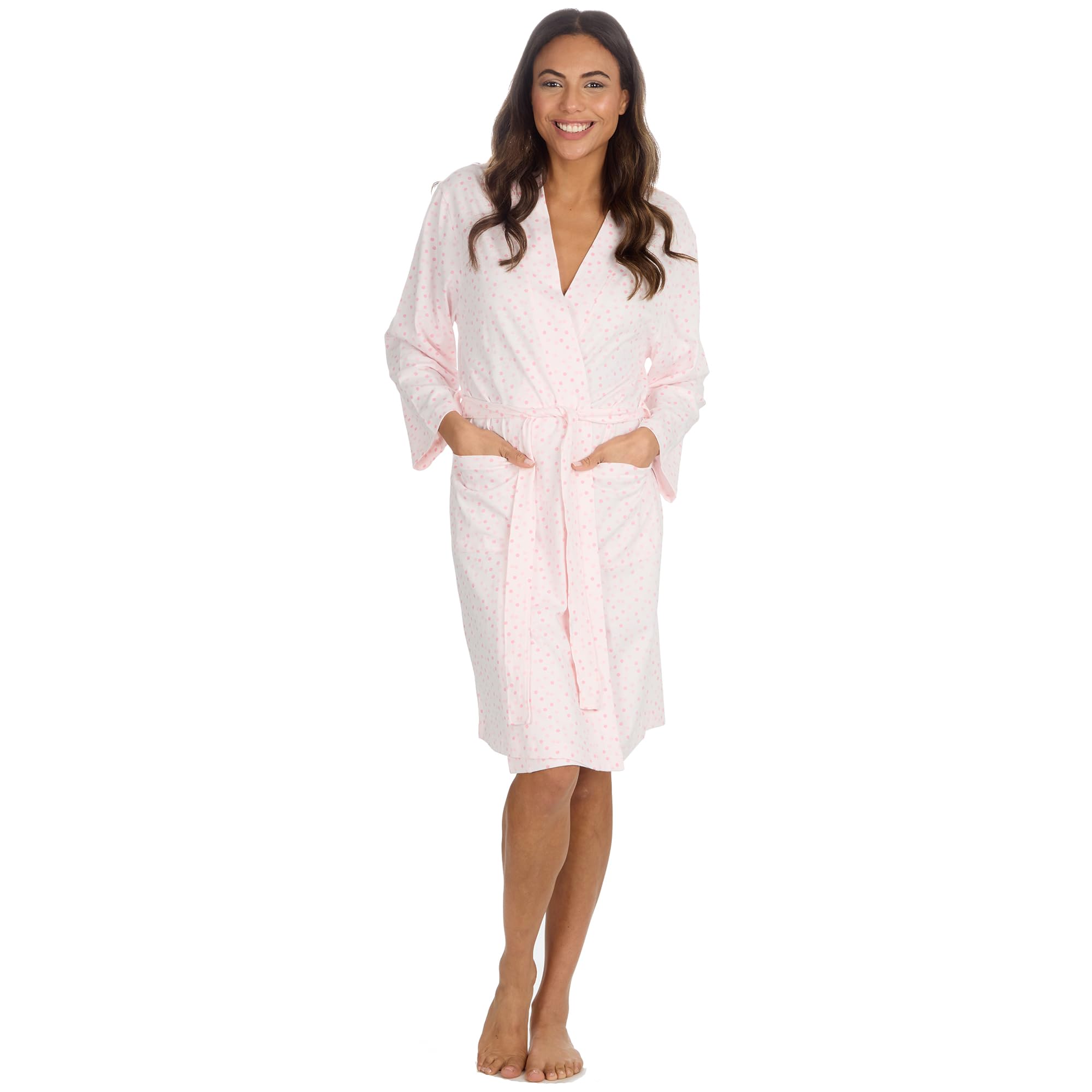 Undercover Women's Pink Spot Cotton Kimono Robe 34B1967 18-20