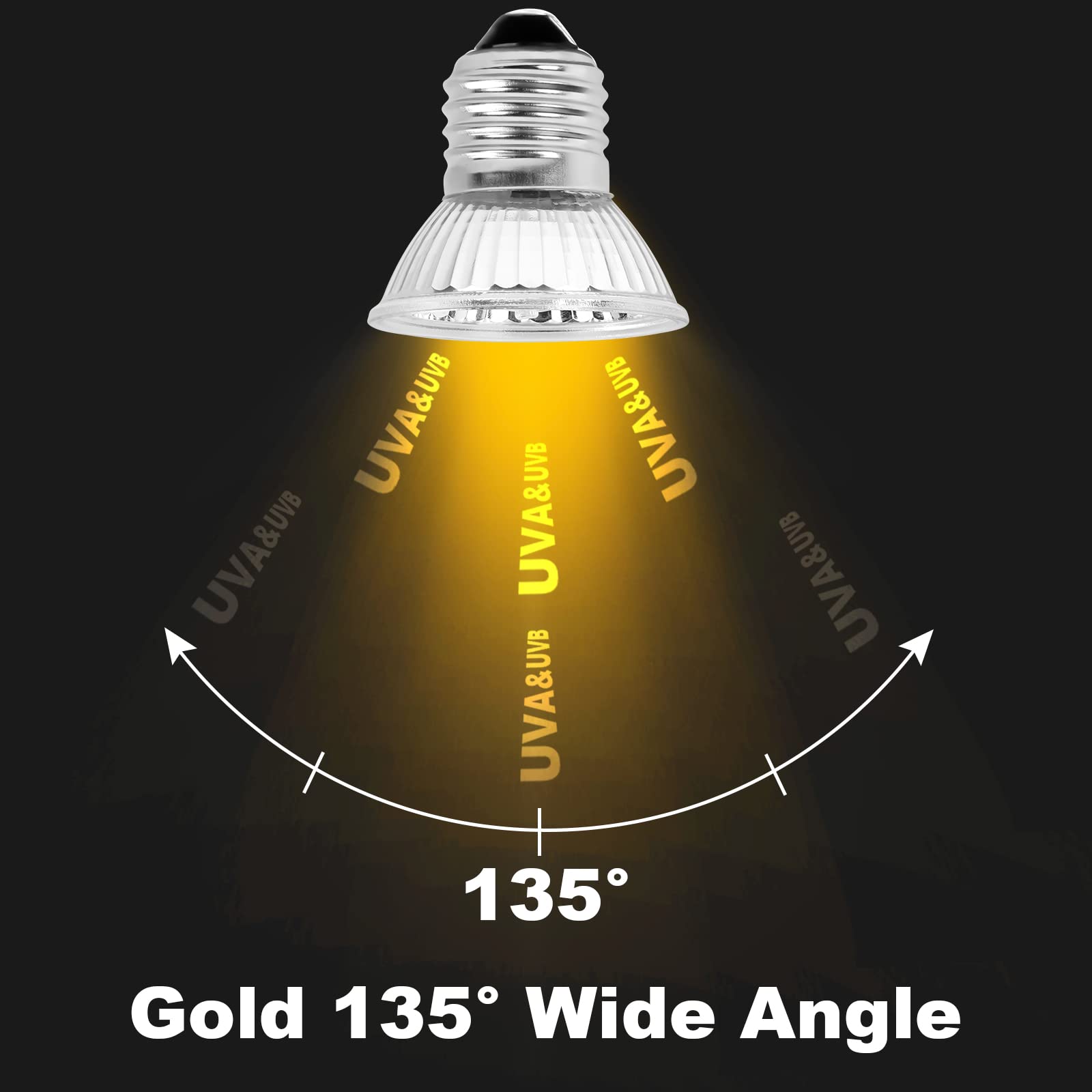 Lampada Riscaldante 75W UVA Per Rettili - 2 Pezzi Per Tartarughe, Serpenti E Lucertole - Foto 11