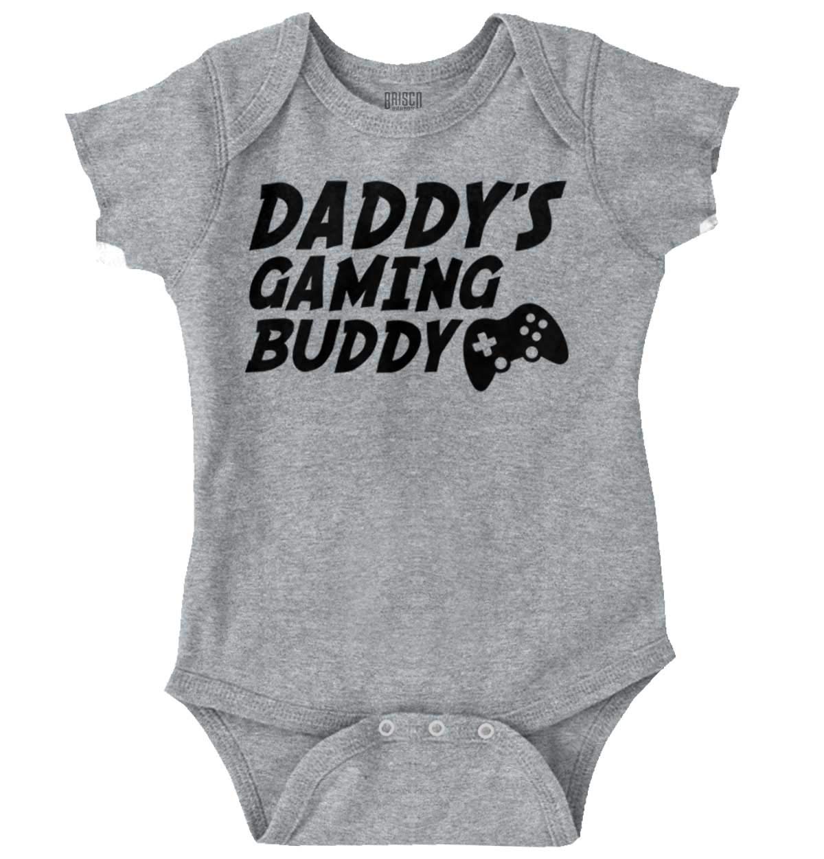 Brisco BrandsCute Daddy's Gaming Buddy Gamer Dad Baby Romper Boys or Girls