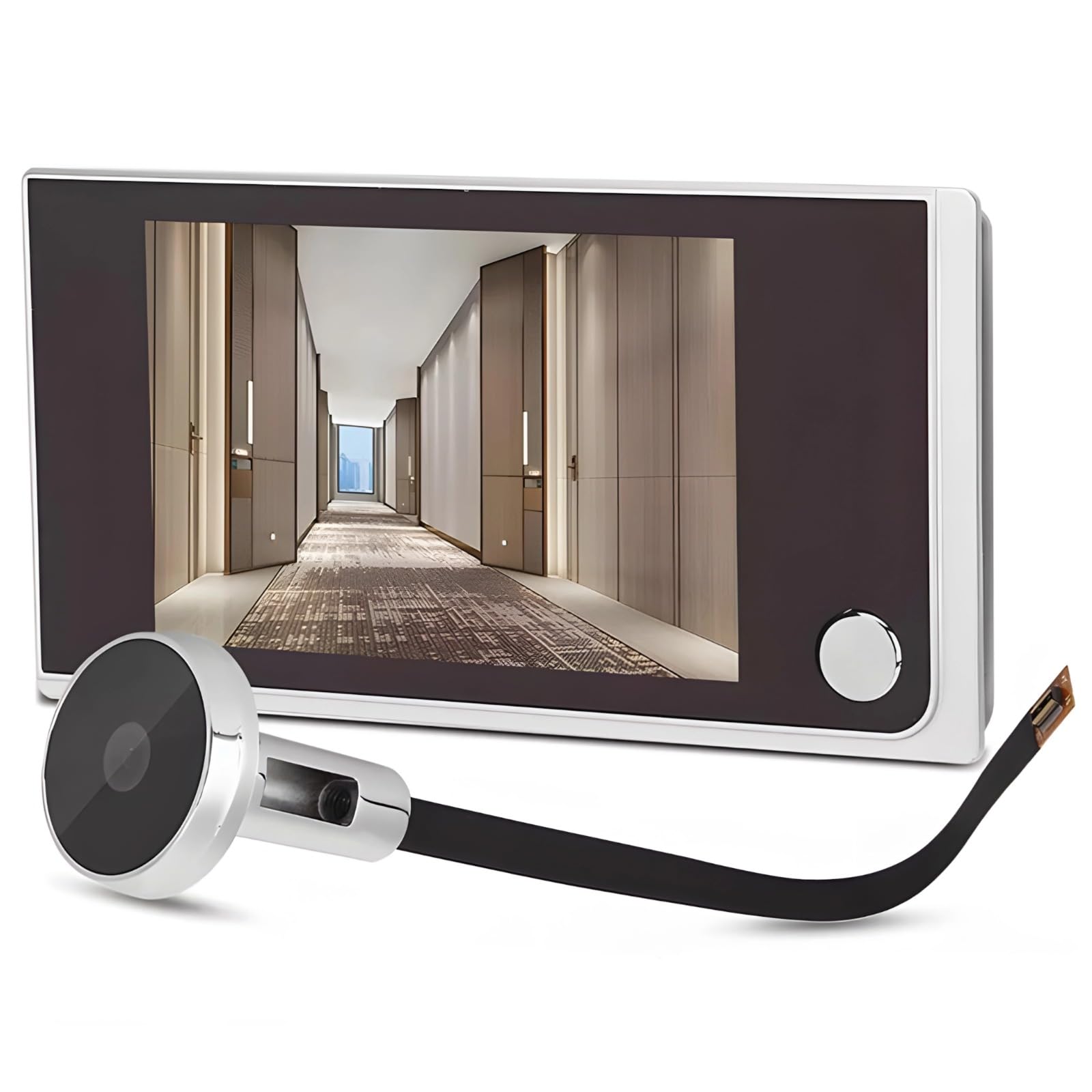 Campanello digitale con display LCD per porta di appartamento, telecamera spioncino con telecamera IR grandangolare, funzionamento a batteria, facile installazione, ideale per condizioni di